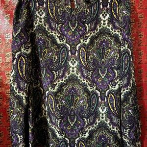 J. Crew Paisley Long Sleeve Shirt